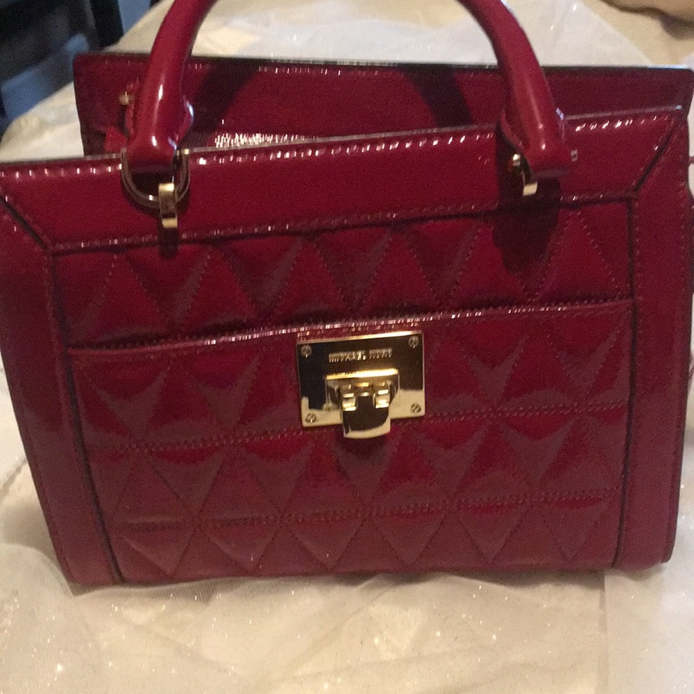 Michael Kors Handbag Vivianne Cherry Red